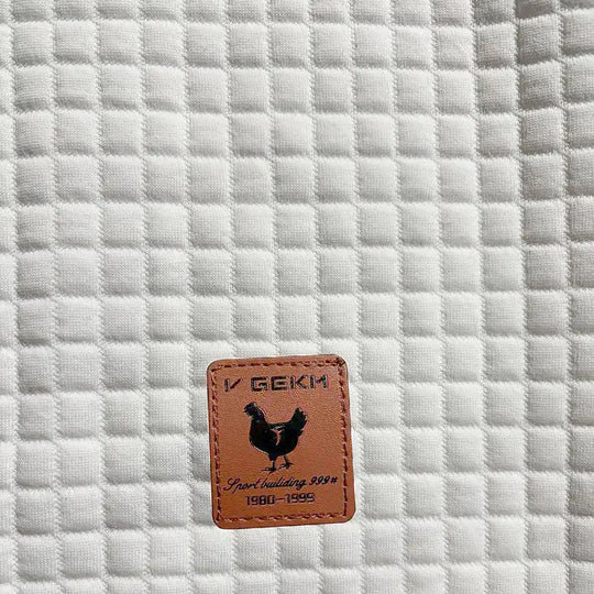 Мъжки късани вафлени спортни дълги ръкави ежедневни топове с качулка