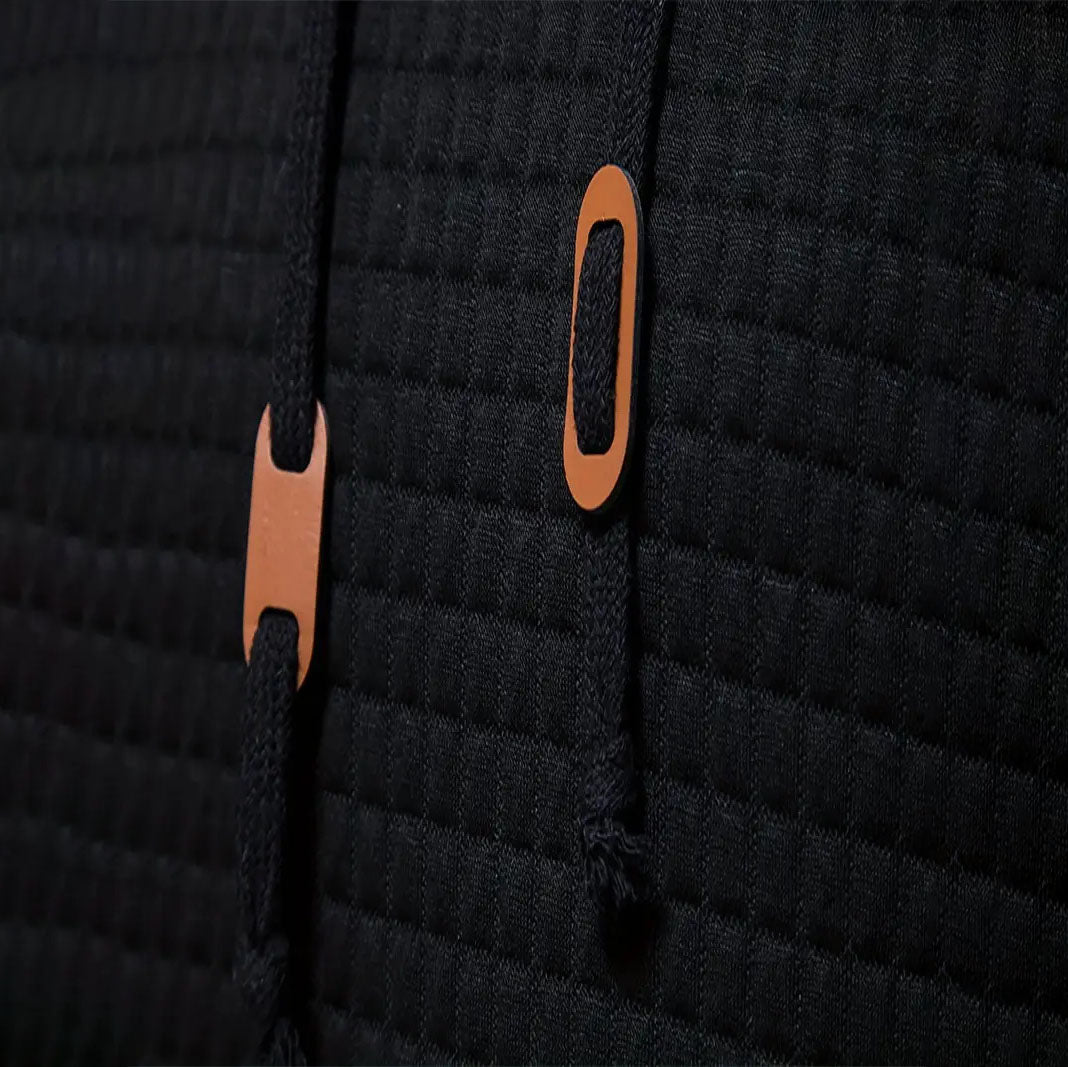 Мъжки късани вафлени спортни дълги ръкави ежедневни топове с качулка