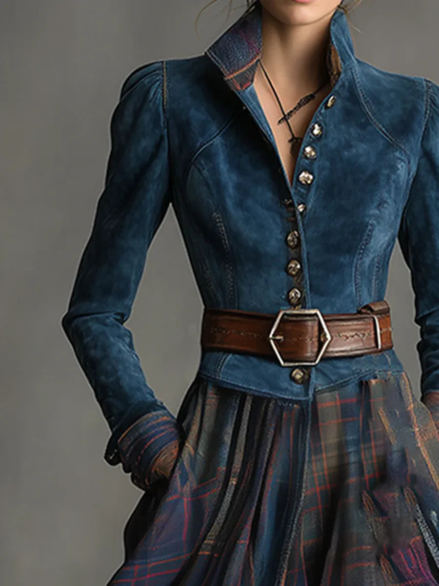 Алисън | Плътна макси рокля от изкуствен велур