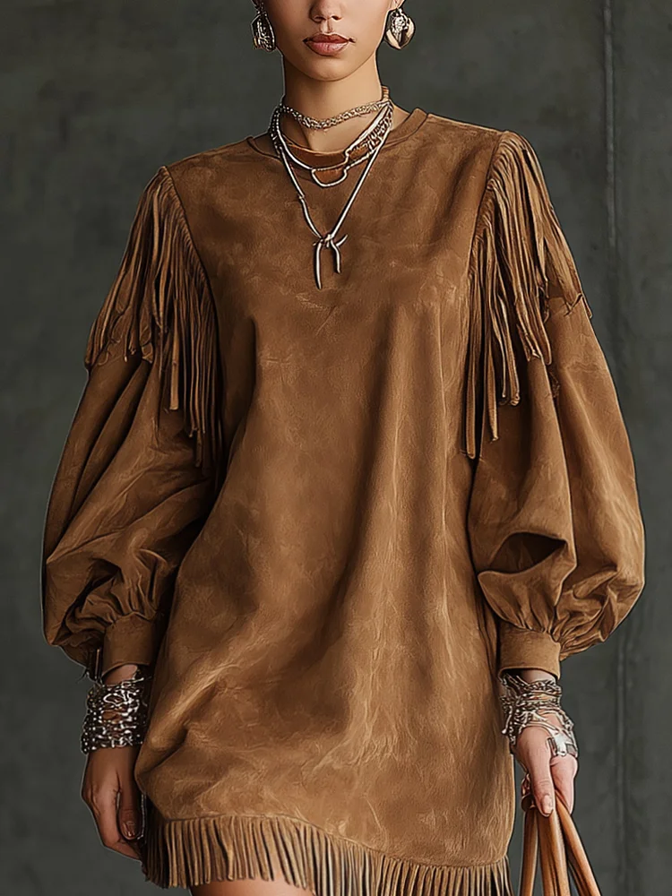 Винтидж мини рокля с ръкави