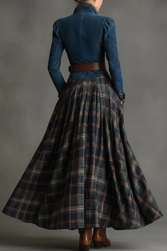 Алисън | Плътна макси рокля от изкуствен велур