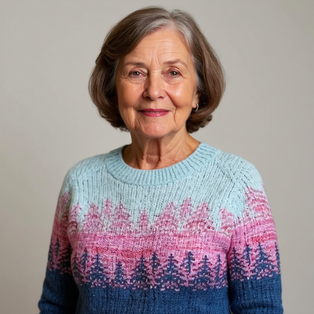 Авери | Ретро плетен суитшърт с острови