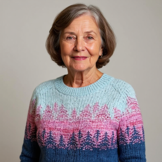 Авери | Ретро плетен суитшърт с острови